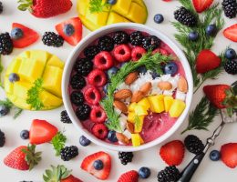 top view photo of food dessert